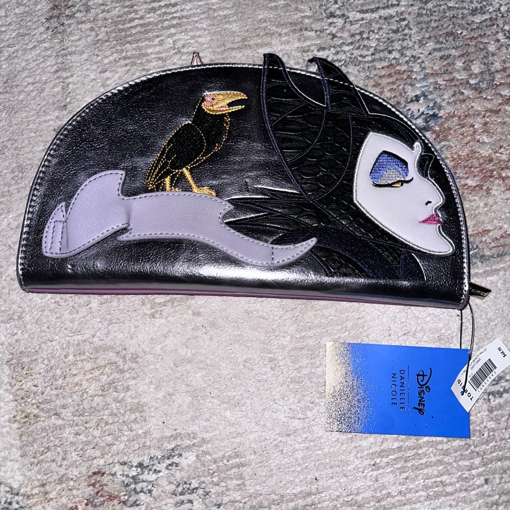 Disney Villains Black and Lavender Cosmetic Bag
